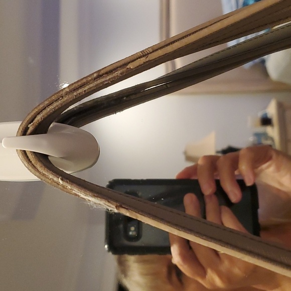 Tory Burch Saffiano Taupe Leather Tote Bag (#17) - Picture 7 of 15